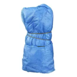 ÜBERSCHUHE Jetable en plastique bleu, 10 pièces