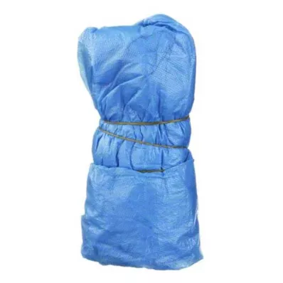 Couvre-chaussures jetables en plastique bleu, 10 pc