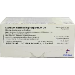 STANNUM METALLICUM praeparatum D 8 ampoules, 48X1 ml