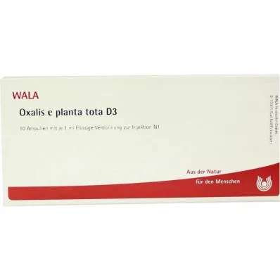 OXALIS E planta tota D 3 ampoules, 10X1 ml OXALIS E planta tota D 3 ampoules, 10X1 ml