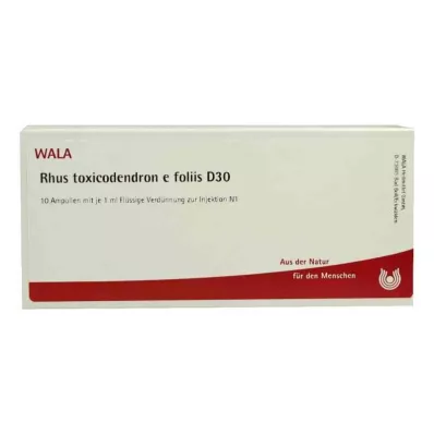 RHUS TOXICODENDRON E foliis D 30 ampoules, 10X1 ml