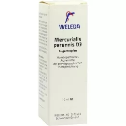MERCURIALIS PERENNIS D 3 Gouttes pour les yeux, 10 ml