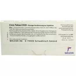 CINIS TABACI D 20 ampoules, 8X1 ml