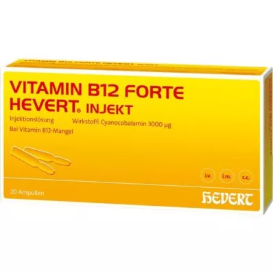 VITAMIN B12 HEVERT forte ampoules injectables, 20X2 ml