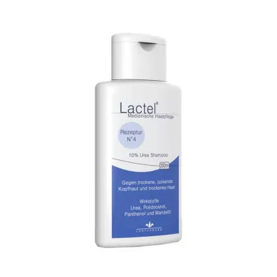 Lactel No.4 Shampooing 10% Urée pour cheveux secs, 200 ml
