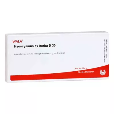 HYOSCYAMUS EX Herba D 30 ampoules, 10X1 ml HYOSCYAMUS EX Herba D 30 ampoules, 10X1 ml