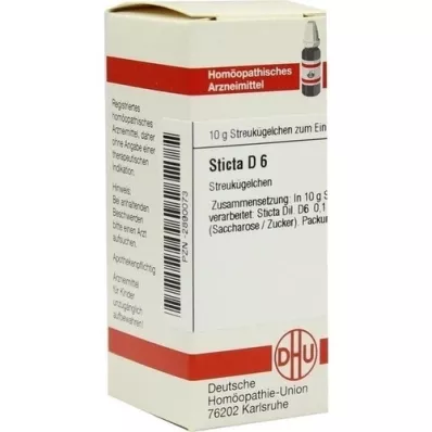 STICTA Globules D 6, 10 g