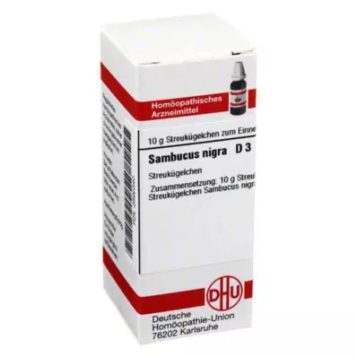 SAMBUCUS NIGRA Globules D 3, 10 g SAMBUCUS NIGRA Globules D 3, 10 g