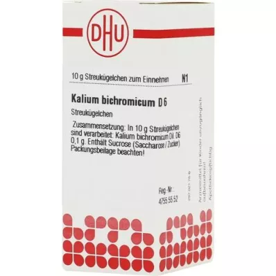 KALIUM BICHROMICUM Globules D 6, 10 g