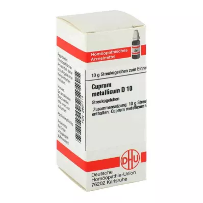 CUPRUM METALLICUM D 10 globules, 10 g