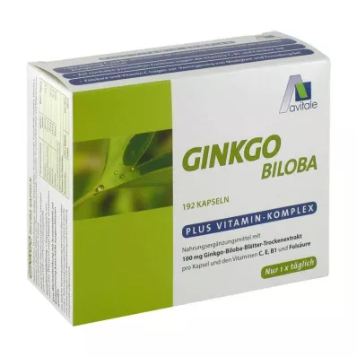GINKGO 100 mg Gélules+B1+C+E, 192 pcs GINKGO 100 mg Gélules+B1+C+E, 192 pcs