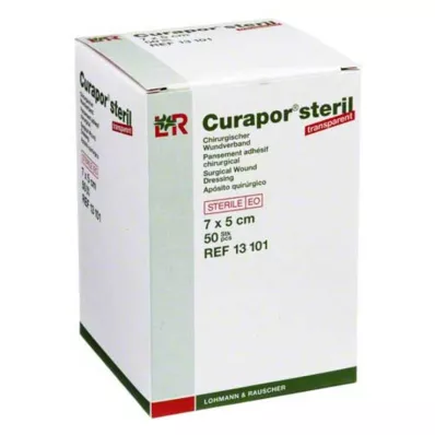 CURAPOR Pansement stérile transparent 5x7 cm, 50 pces