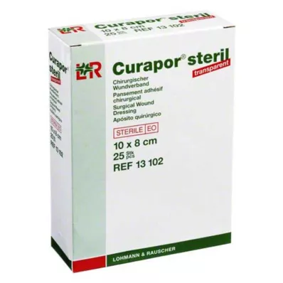 CURAPOR Pansement stérile transparent 8x10 cm, 25 pces