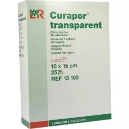 CURAPOR Pansement stérile transparent 10x15 cm, 25 pces