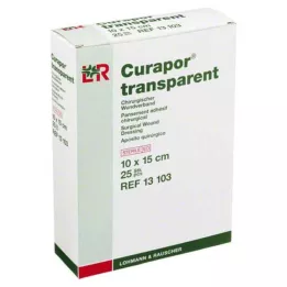 CURAPOR Pansement stérile transparent 10x15 cm, 25 pces