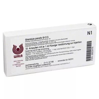 GLANDULA PAROTIS GL D 5 ampoules, 10X1 ml GLANDULA PAROTIS GL D 5 ampoules, 10X1 ml