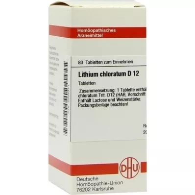 LITHIUM CHLORATUM D 12 comprimés, 80 pc
