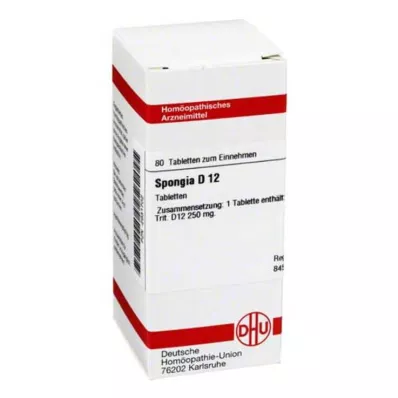 SPONGIA D 12 comprimés, 80 pc