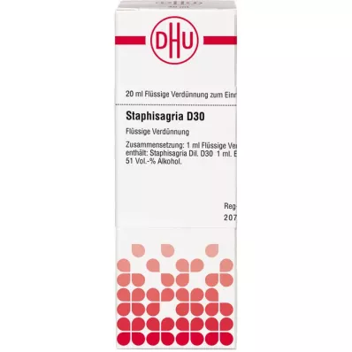 STAPHISAGRIA D 30 Dilution, 20 ml