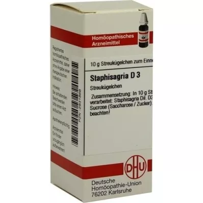 STAPHISAGRIA Globules D 3, 10 g