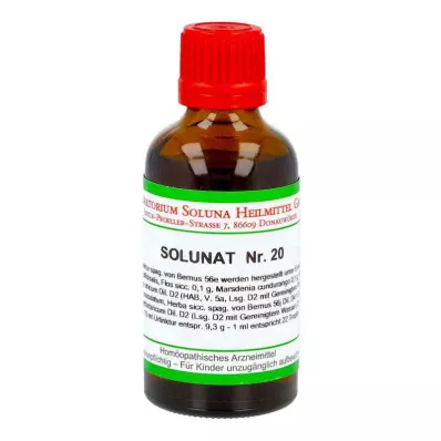 SOLUNAT N° 20 gouttes, 50 ml