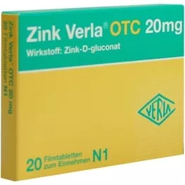 ZINK VERLA OTC 20 mg Comprimés pelliculés, 20 pc