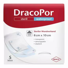 DRACOPOR Pansement waterproof 8x10 cm stérile, 5 pces