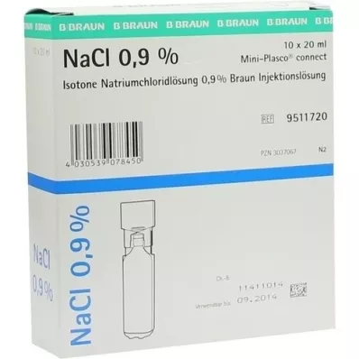 KOCHSALZLÖSUNG Miniplasco connect 0,9%, 10X20 ml