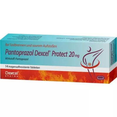 PANTOPRAZOL Dexcel Protect 20 mg, comprimé gastro-résistant, 14 pièces