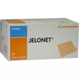 JELONET Bande de paraffine 5x5 cm stérile Peelpack, 50 pces