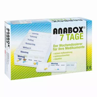 ANABOX Doseur hebdomadaire 7 jours blanc, 1 pc