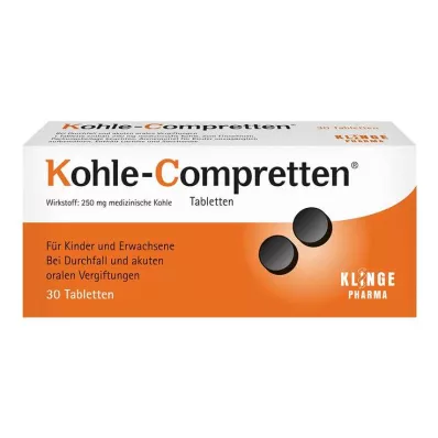 Tablettes de charbon de bois Compretten, 30 pc