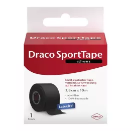 DRACO TAPEVERBAND 3,8 cmx10 m noir, 1 pc