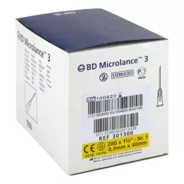 BD MICROLANCE Aiguille 20 G 1 1/2 0,9x40 mm, 100 pces