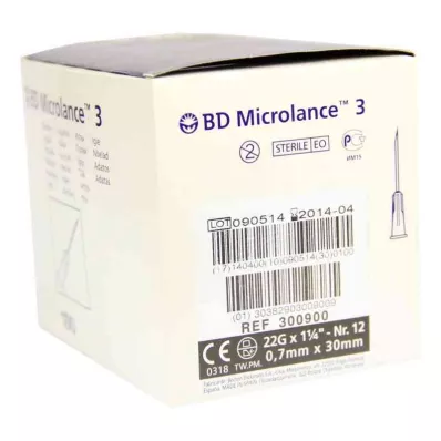 Canule Bd Microlance 22 G 1 1/4 0,7x30 mm (100 pièces)