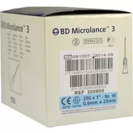 BD MICROLANCE Aiguille 23 G 1 0,6x25 mm, 100 pces