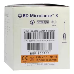 BD MICROLANCE Aiguille 25 G 1 0,5x25 mm, 100 pces