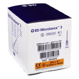 BD MICROLANCE Aiguille 25 G 5/8 0,5x16 mm, 100 pces