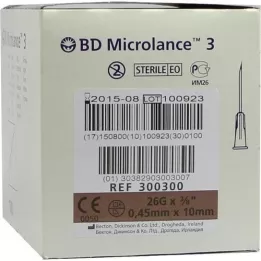 BD MICROLANCE Aiguille 26 G 3/8 0,45x10 mm, 100 pces