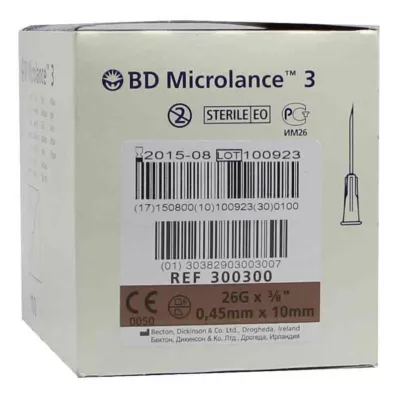 Canule Bd Microlance 26 G 3/8 0,45x10 mm (100 pièces)