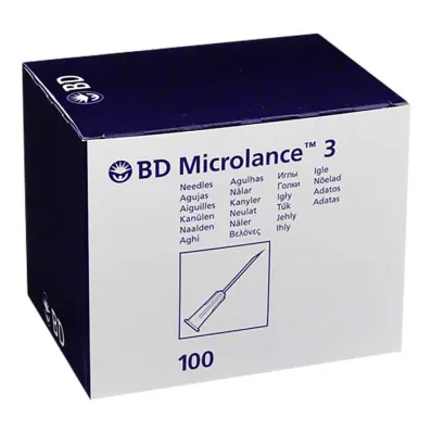 BD Canule Microlance 30 G 1 / 2 0,29x13 mm, 100 pièces BD Canule Microlance 30 G 1 / 2 0,29x13 mm, 100 pièces