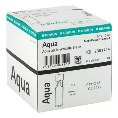 AQUA AD injectabilia Miniplasco connect L.I., 20X10 ml