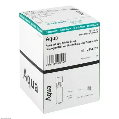 AQUA AD injectabilia Miniplasco connect Liqueur injectable, 20X20 ml