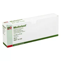 MOLLELAST Bandes 4 cmx4 m emballées individuellement, 20 pces
