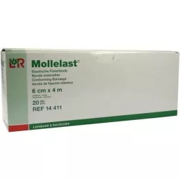 MOLLELAST Bandes 6 cmx4 m en emballage individuel, 20 pces