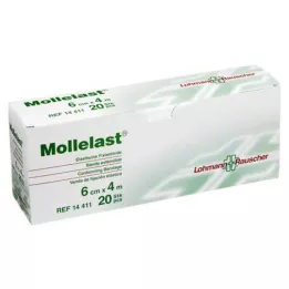 MOLLELAST Bandes 6 cmx4 m en emballage individuel, 20 pces