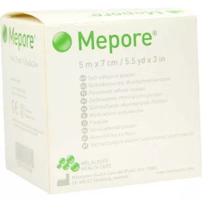 MEPORE Pansement non stérile 7 cmx5 m, 1 pc