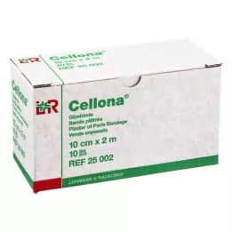 CELLONA Bandes de plâtre 10 cmx2 m, 2X5 pces