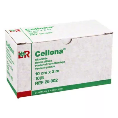CELLONA Bandes de plâtre 10 cmx2 m, 2X5 pces