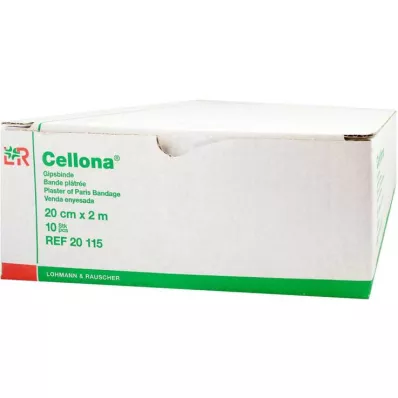 CELLONA Bandes de plâtre 20 cmx2 m, 2X5 pces